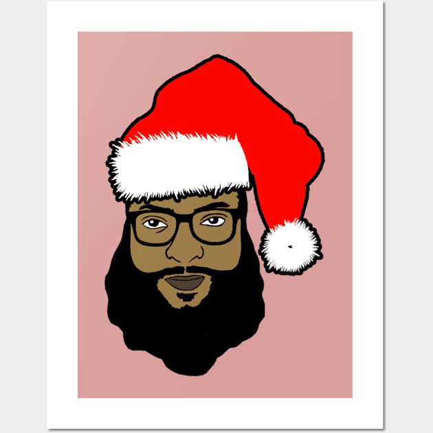 BLACK SANTA Wall Art by Bombastik